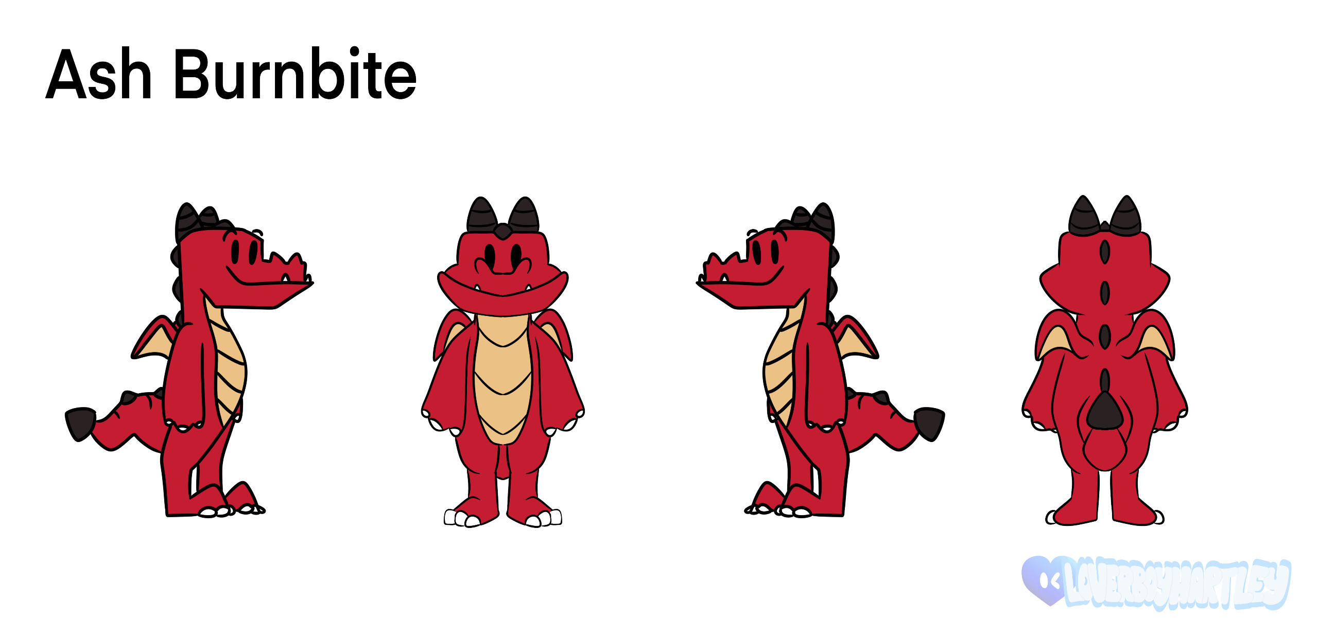 "Ash Burnbite Turnaround". Procreate. April 2024.