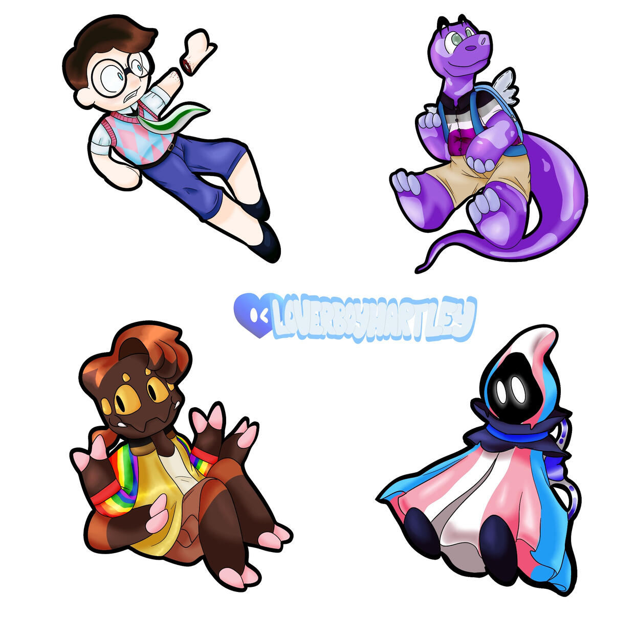 "Pride Character Keychains". Procreate. June 2023.
