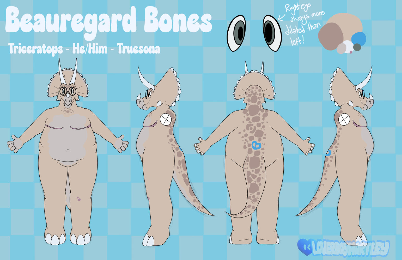 "Beauregard Bones Reference Sheet". ProCreate. May 2026.