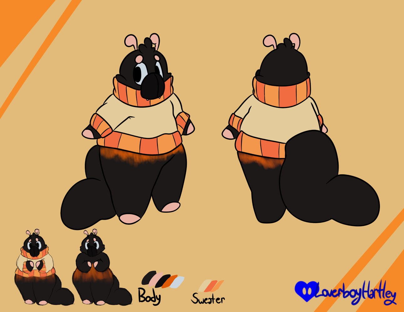 "Hickory the Wooly Bear". Procreate. August 2024.