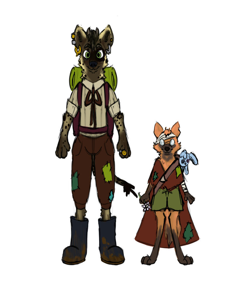 "Kegan and River Character Concepts". Procreate. October 2023.