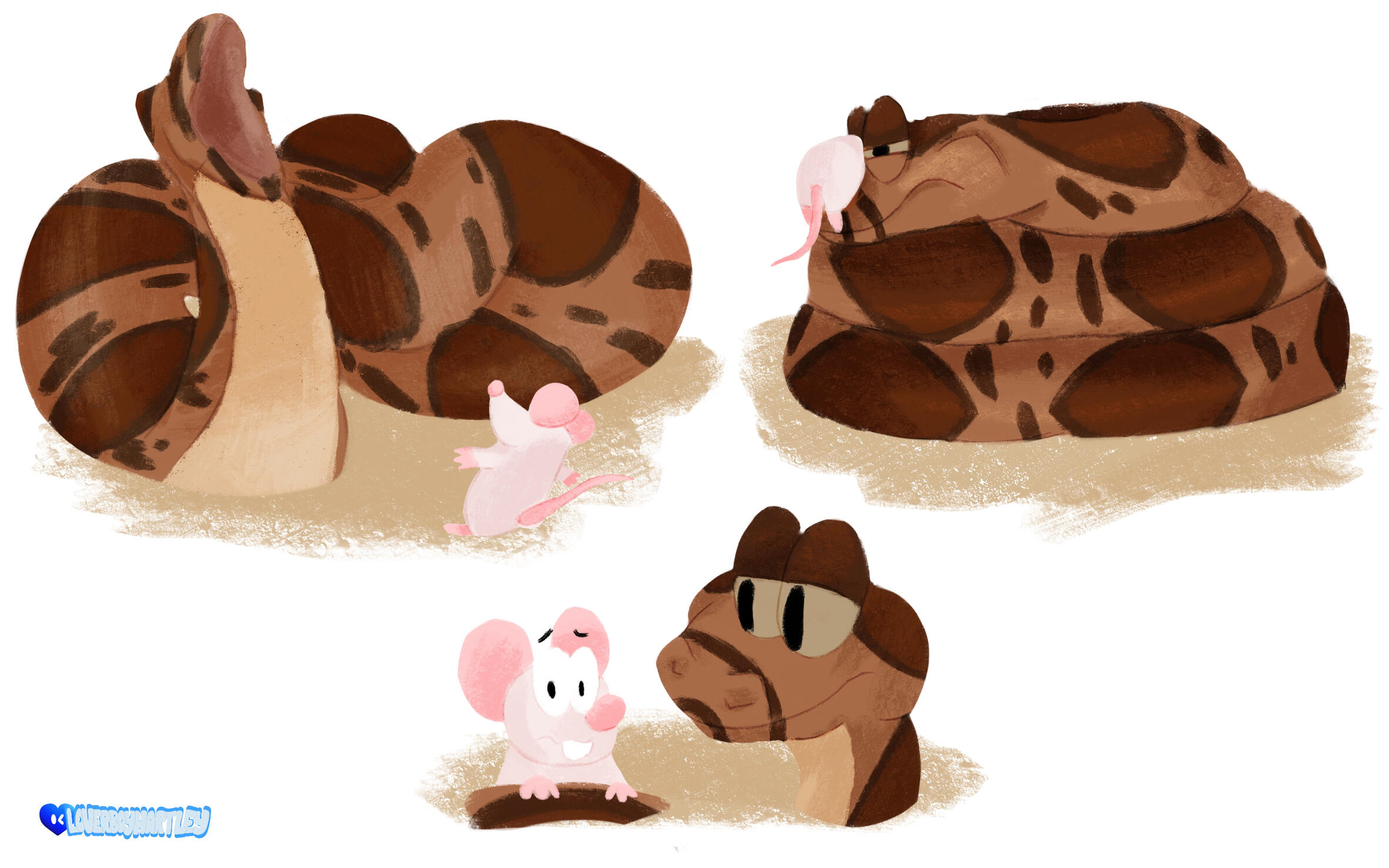 "Unlikely Friends". Procreate. October 2024.