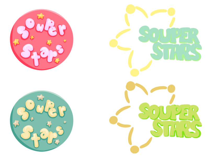 Refined color concepts of logo concept 4 and exploration of new 5th concept.