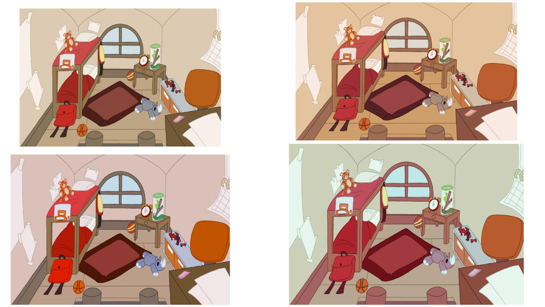 Interior, color comps.