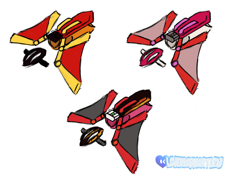 Blaze's flight harness, color comp.