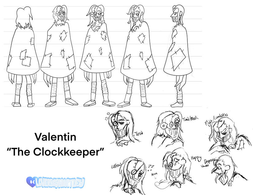 Valentin model sheet.